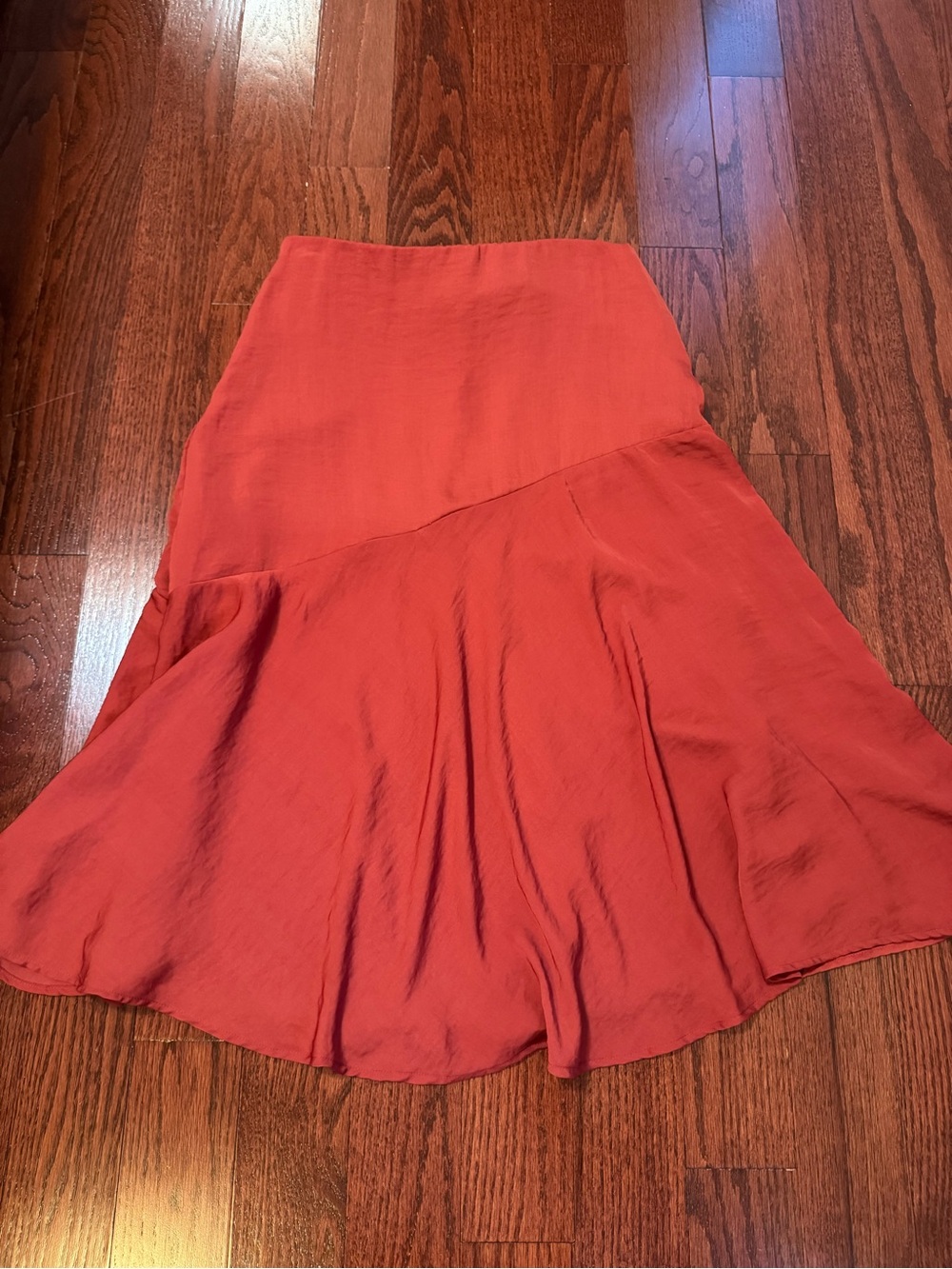 American Eagle Outfitters Rust Red A-Line Midi Skirt